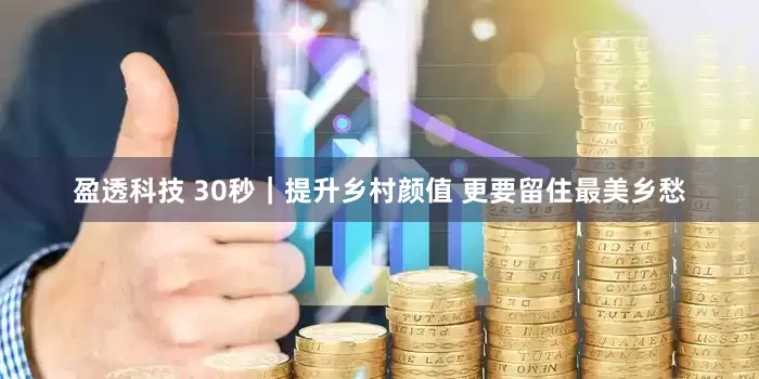 盈透科技 30秒｜提升乡村颜值 更要留住最美乡愁