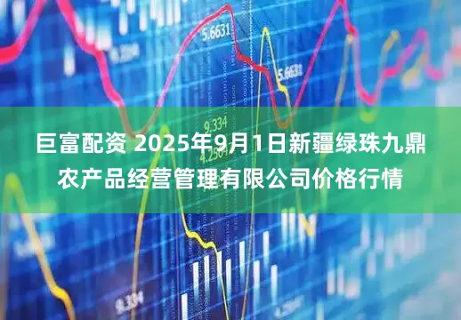 巨富配资 2025年9月1日新疆绿珠九鼎农产品经营管理有限公司价格行情