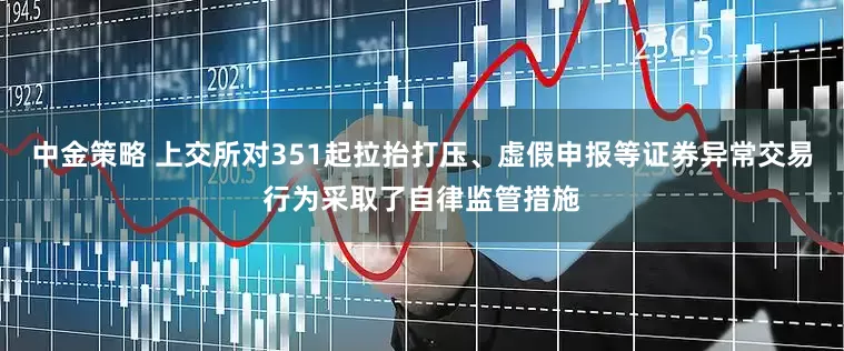 中金策略 上交所对351起拉抬打压、虚假申报等证券异常交易行为采取了自律监管措施
